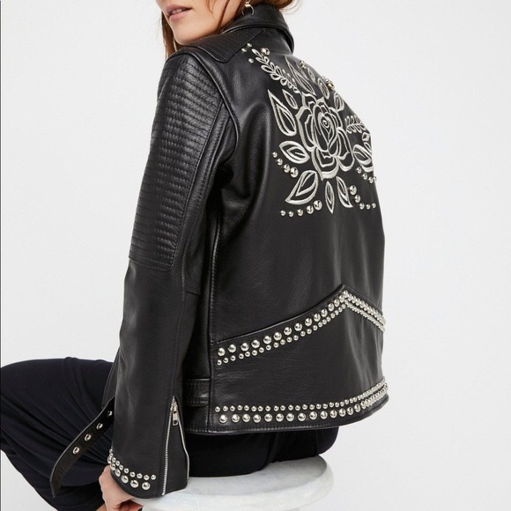 Free People X Understated Leather studded jacket